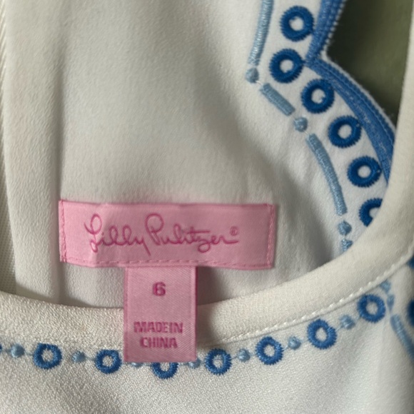 Lilly Pulitzer Blue and White Halter Dress - Picture 9 of 10